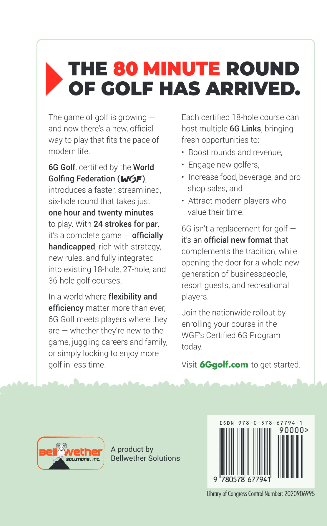 6G Instruction Manual back cover, with book summary